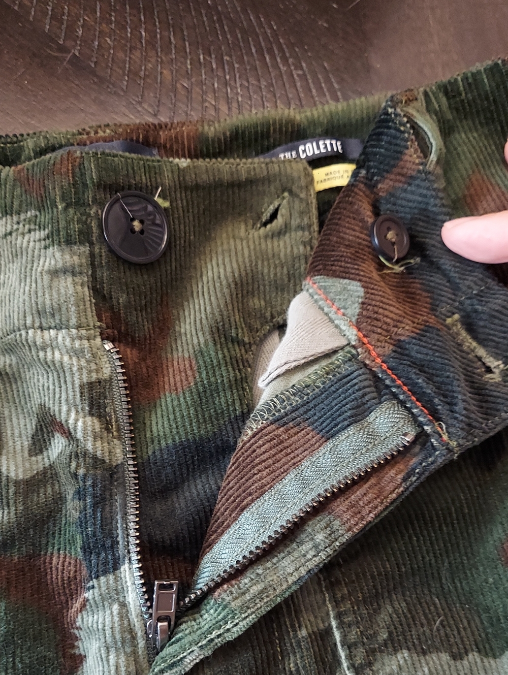 ANTHROPOLOGIE MAEVE The Colette Camo Wide Leg Cropped Corduroy Pants 29 - Picture 12 of 13